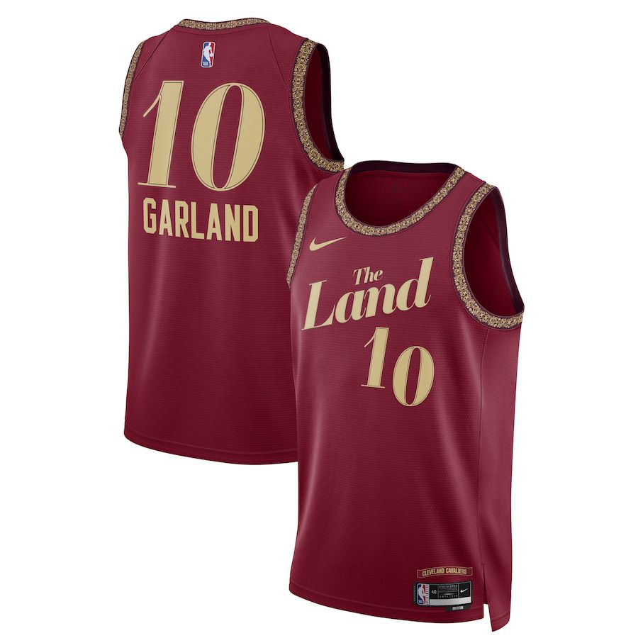 Men Cleveland Cavaliers #10 Darius Garland Nike Wine City Edition 2023-24 Swingman NBA Jersey->cleveland cavaliers->NBA Jersey